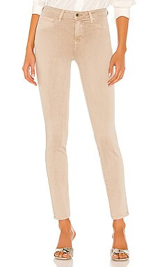 L'AGENCE Marguerite High Rise Skinny in Biscuit from Revolve.com | Revolve Clothing (Global)