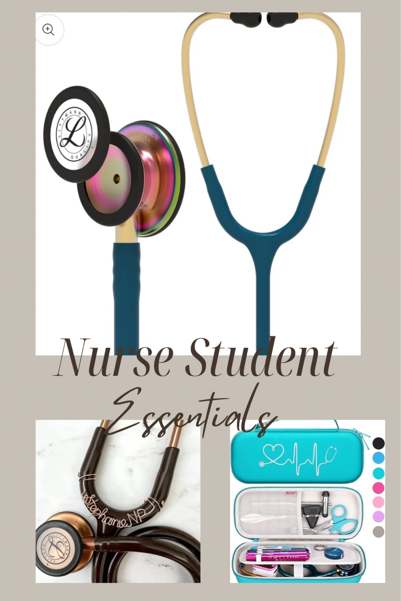 Who doesn’t love an aesthetically pleasing stethoscope🩺 
Littmann is #1 for best stethoscope for nursing students. Pair yours with a customized name tag and a cute carrying case.✨

#LTKfindsunder100 #LTKU #LTKGiftGuide