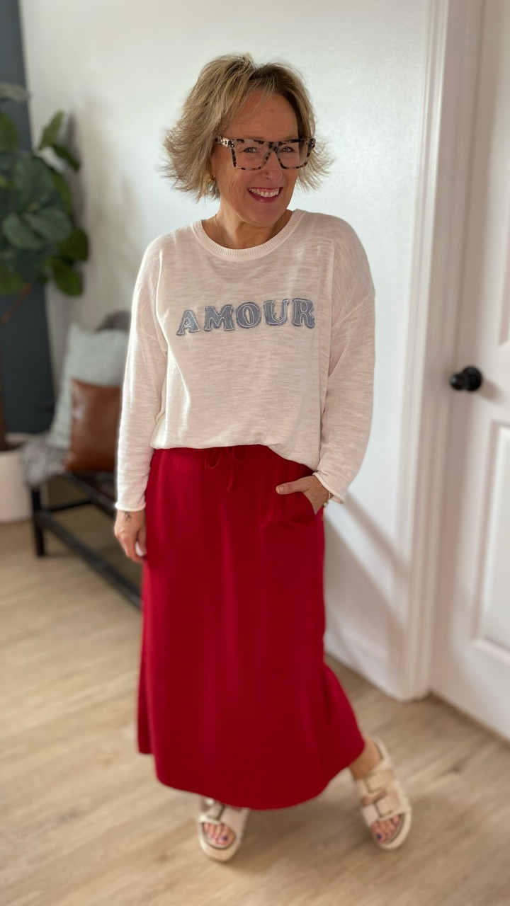 Red Skirt styled 3 ways! 

#LTKStyleTip #LTKMidsize #LTKFindsUnder50