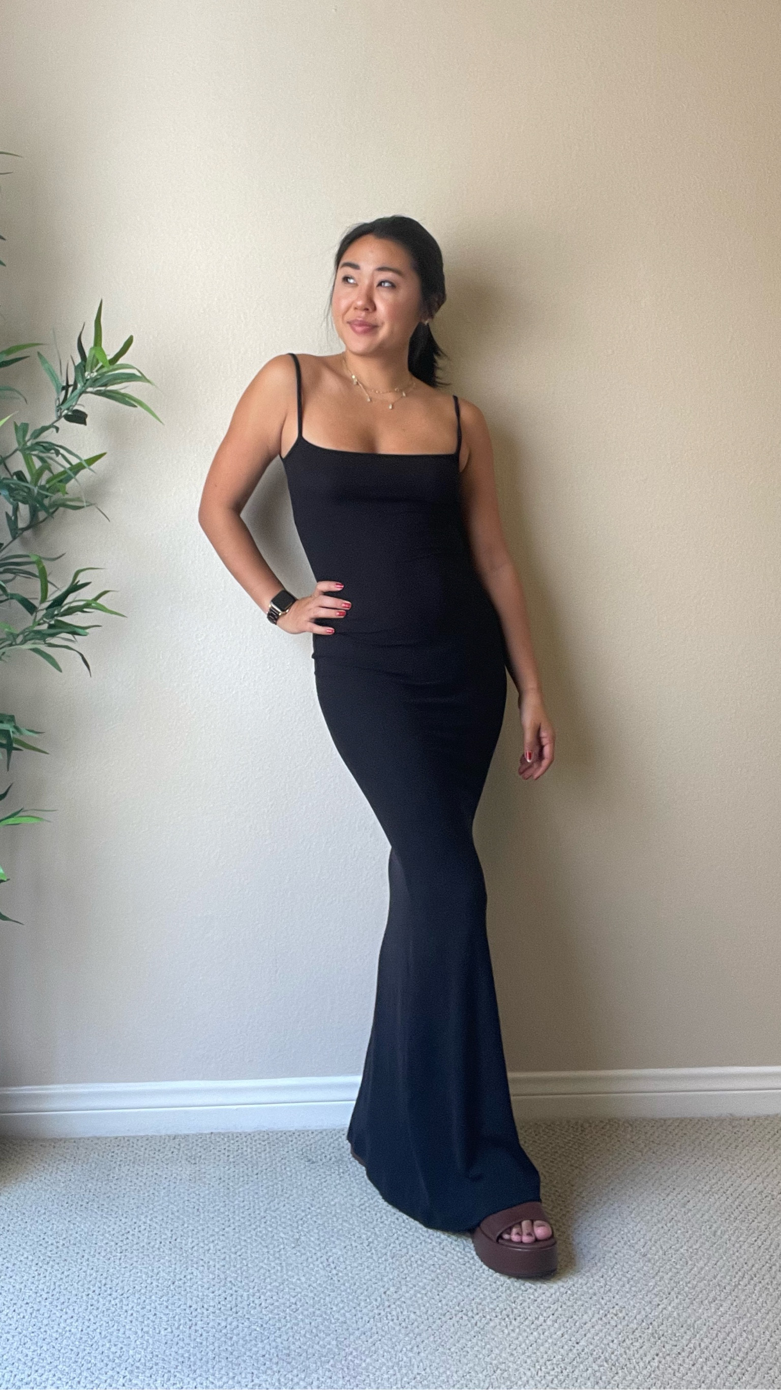 The perfect Skims soft lounge slip dress dupe