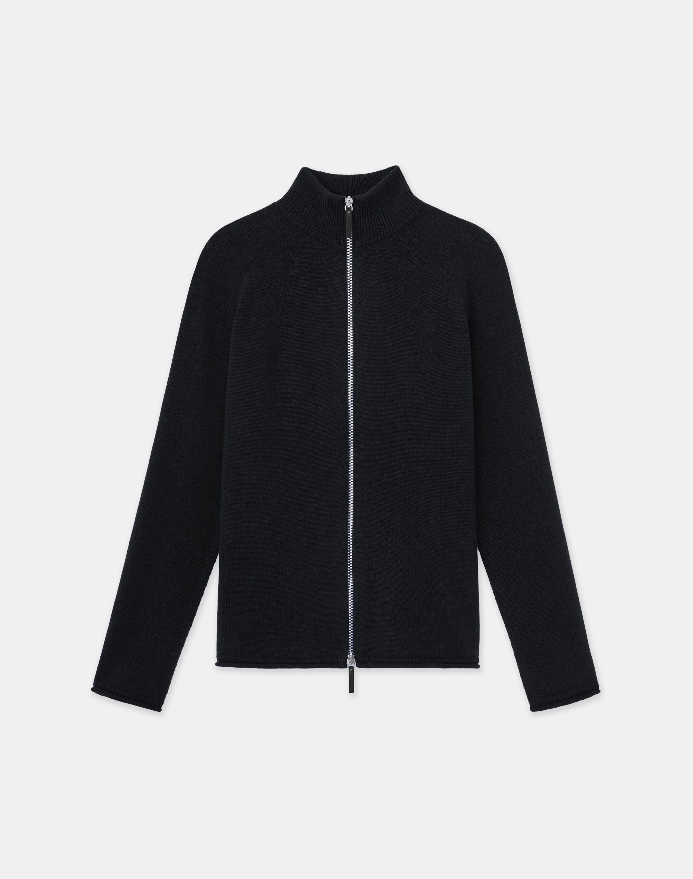 Cashmere Zip Front Cardigan - Black by Lafayette 148 NY | Lafayette 148 New York