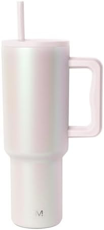 Simple Modern Tumbler with Handle and Straw | 40oz | Pearlescent | Trek Tumbler, Travel Mug | Ins... | Amazon (US)