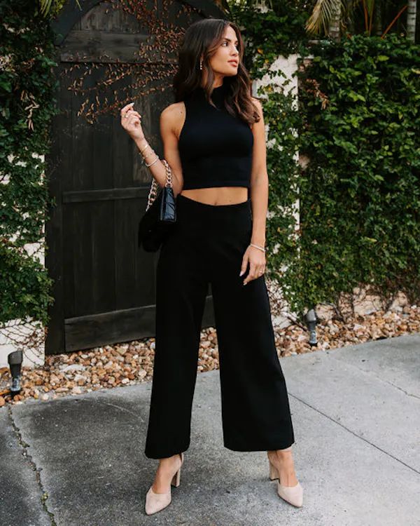 Search: Results for Aida Cropped Wide Leg Pants - Black | VICI Collection