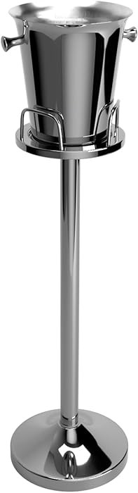 Champagne Bucket with Stand, Wine Bucket Stand with 5L Bucket, Stainless Steel Standing Ice Bucke... | Amazon (US)