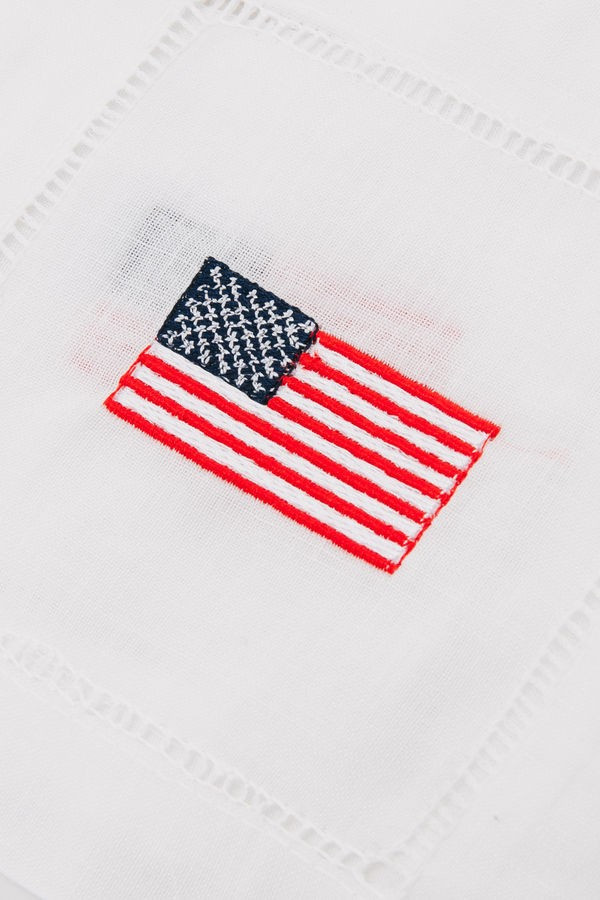 American Flag Embroidered Cocktail Napkins | Tuckernuck (US)