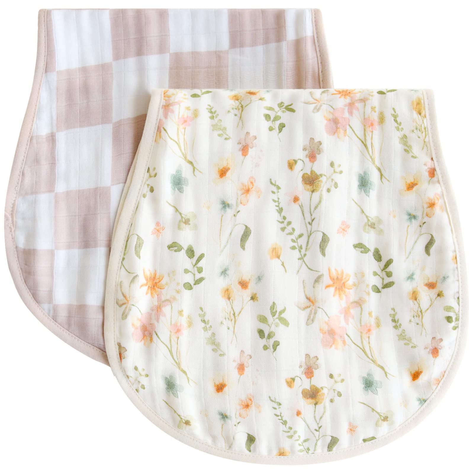 LifeTree Muslin Baby Burp Cloths - Soft 2 Pack Viscose Bamboo Cotton Large 22'' by 10'' Absorbent... | Amazon (US)