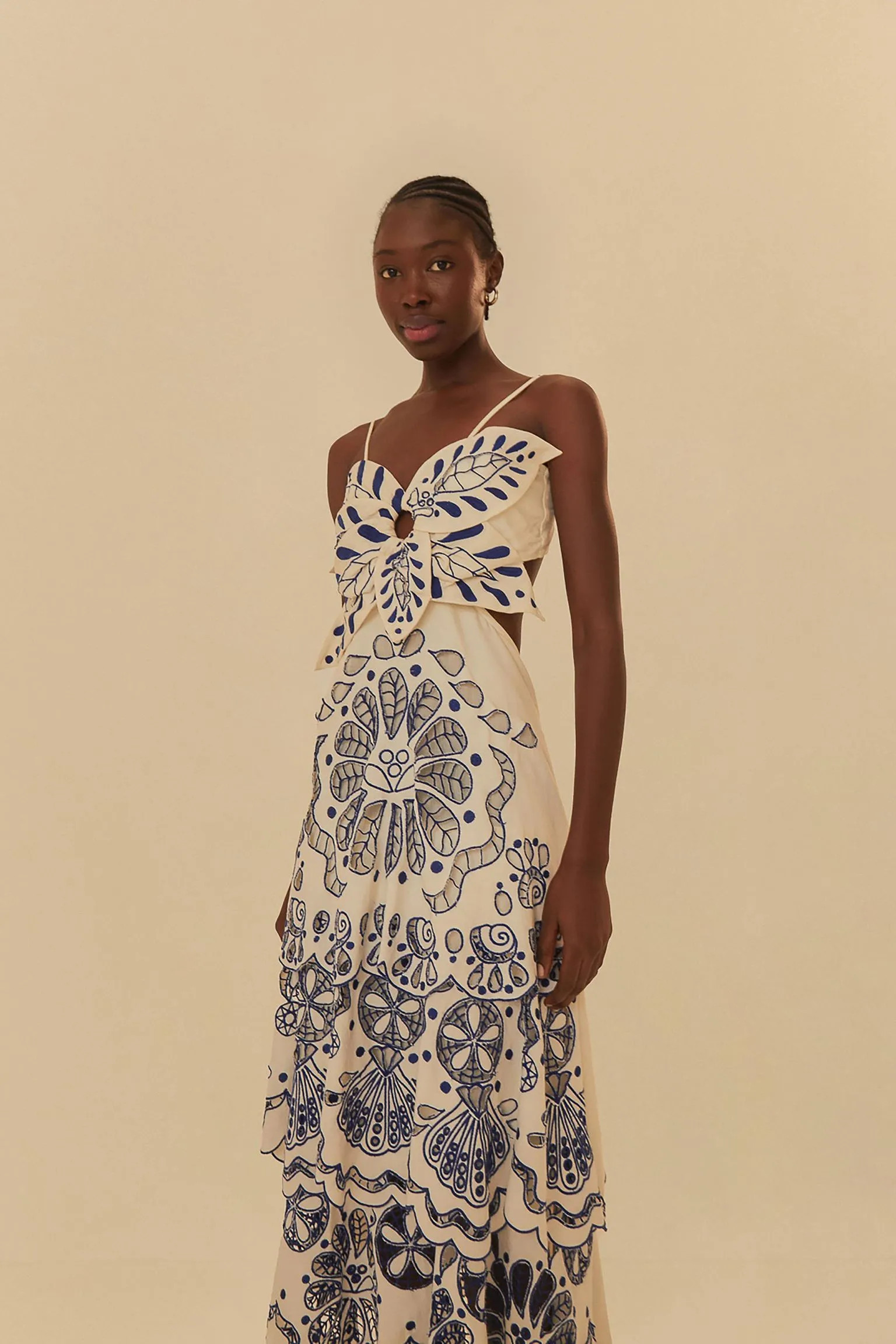 Vestido Flor Bordado Azulejo | Farm Rio (BR)