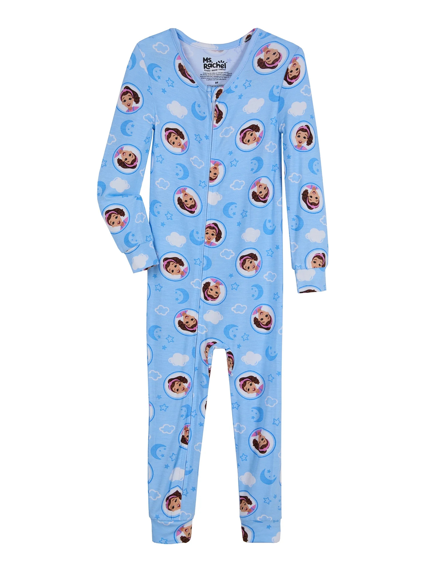 Ms. Rachel Baby and Toddlers' One-Piece Sleeper, Sizes 12M-5T | Walmart (US)