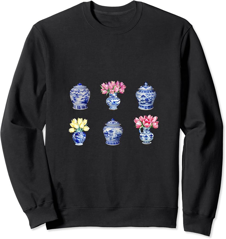 Southern Design Style Chinoiserie Pottery Sweatshirt | Amazon (US)