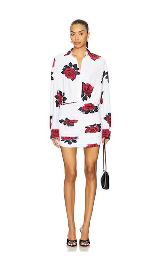 Boyfriend Neck Mini Dress in Red Rose | Revolve Clothing (Global)