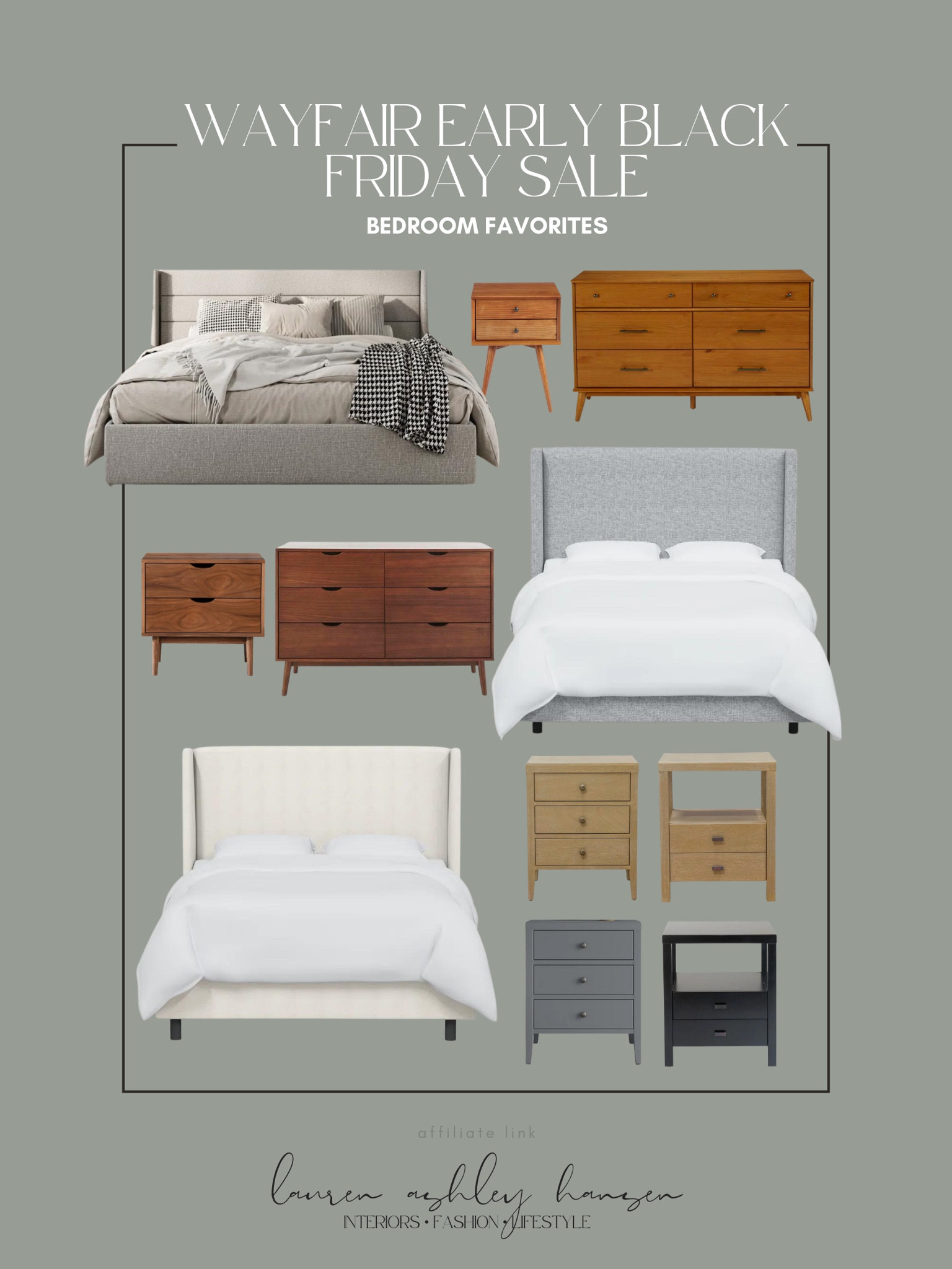 Hanson Upholstered Wingback Bed curated on LTK