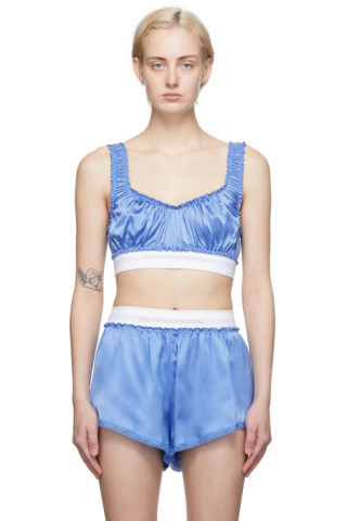 alexanderwang.t - 蓝色 Ruched 文胸 | SSENSE