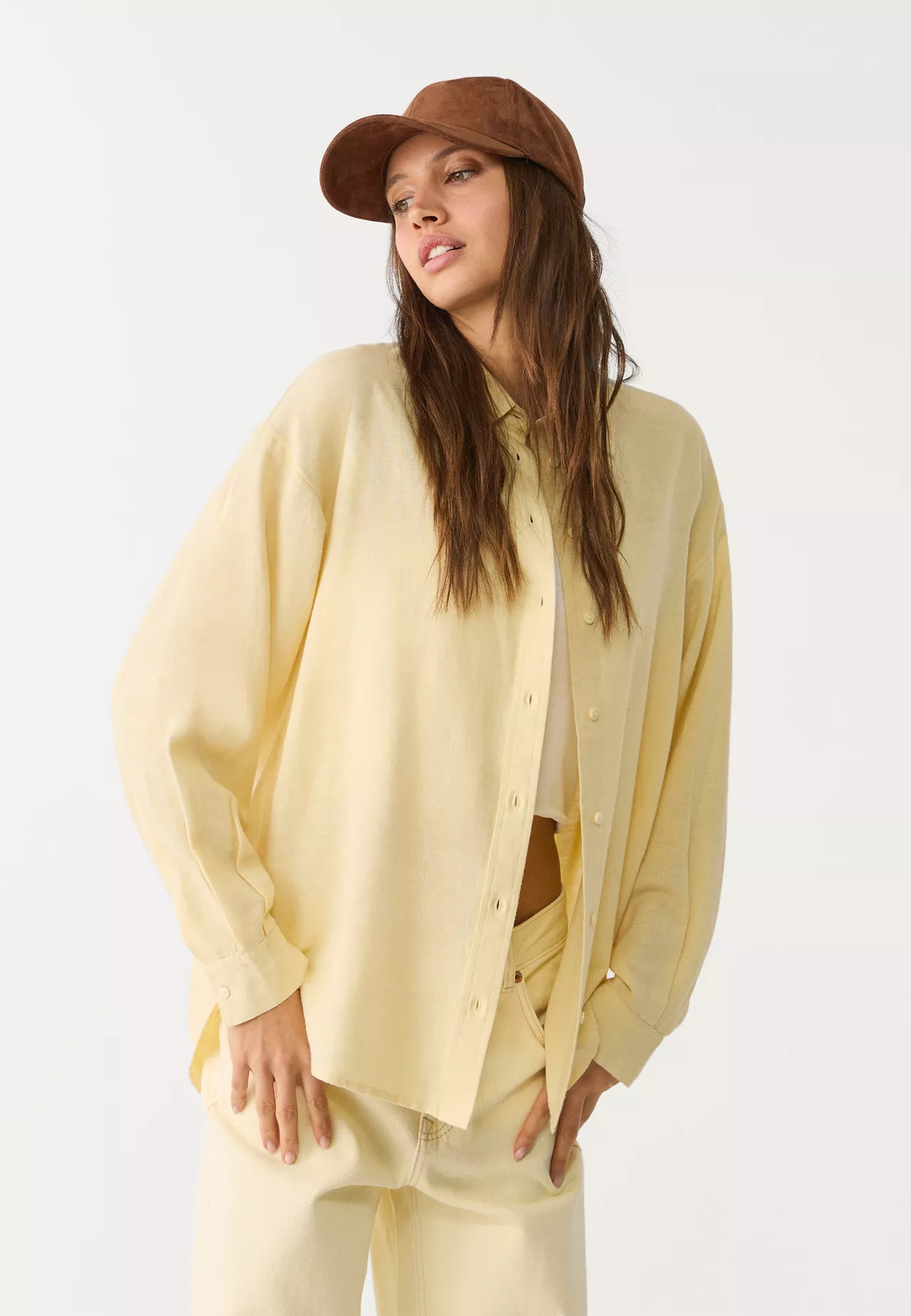 Linen blend shirt | Stradivarius (UK)