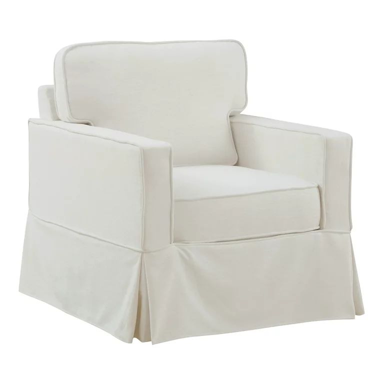 OSP Home Furnishings Halona Slipcover Chair in Ivory Fabric | Walmart (US)