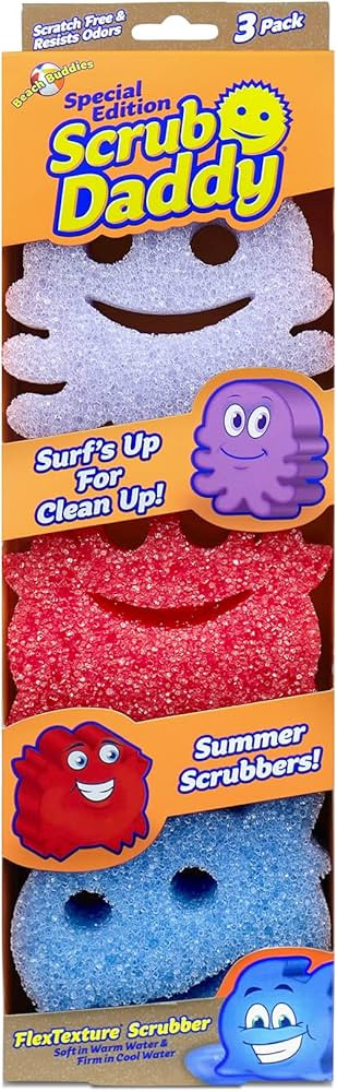 Scrub Daddy Sponge - Summer Shapes - Non- Scratch Scrubbers for Dishes and Home - 3ct | Amazon (US)