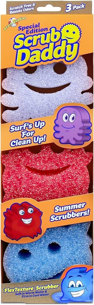 Scrub Daddy Sponge - Summer Shapes - Non- Scratch Scrubbers for Dishes and Home - 3ct | Amazon (US)