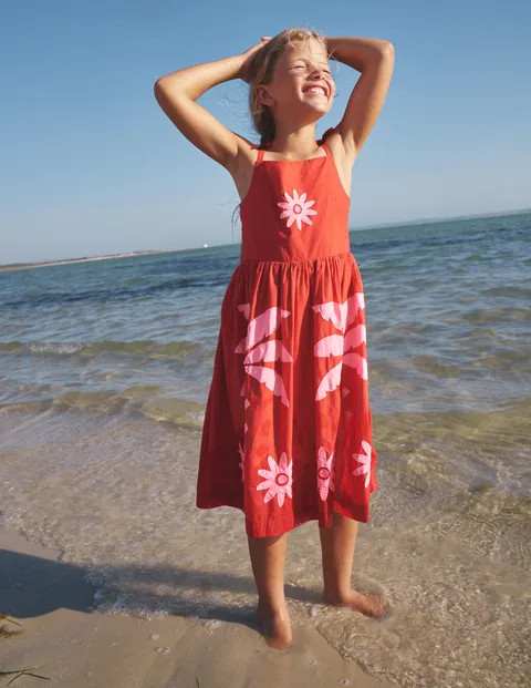 Appliqué Cotton Dress | Boden UK