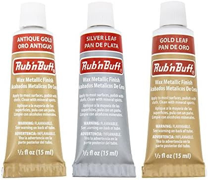 Rub-N-Buff 3 Color Assortment (Silver Leaf, Antique Gold, Gold Leaf) | Amazon (US)