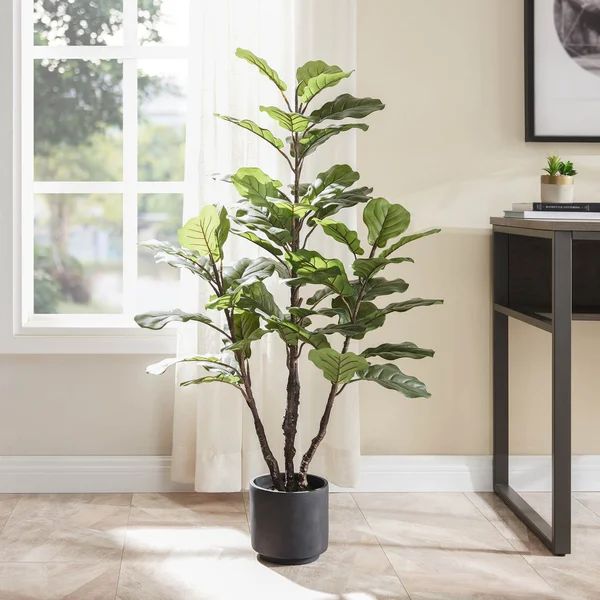 Faux Fiddle Leaf Fig Tree in Pot | Wayfair North America