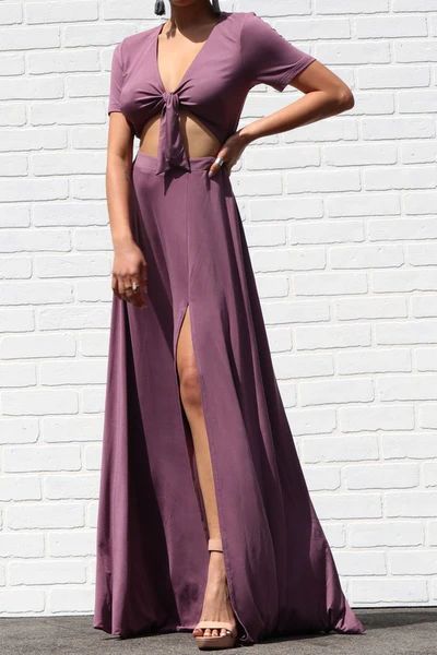 Kira Maxi Dress Mauve | Ooh La Luxe