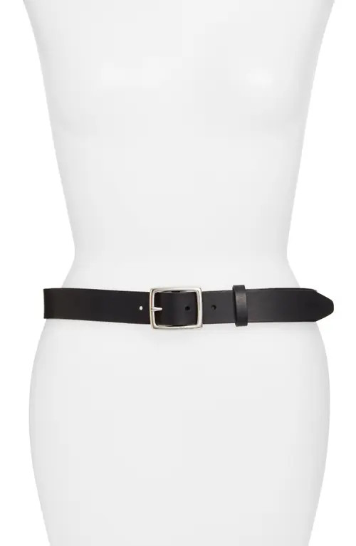rag & bone Boyfriend Leather Belt in Blk at Nordstrom, Size Medium | Nordstrom