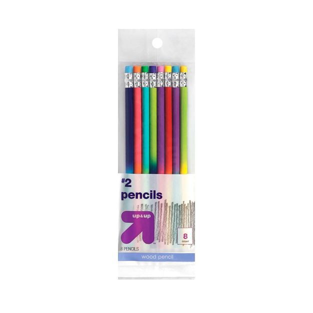 8pk Fashion Wood Pencils Ombre Set - up & up™ | Target