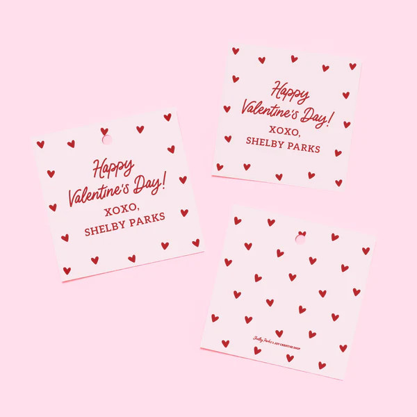 Shelby Parks Happy Valentine's Day Personalized Gift Tags or Stickers | Joy Creative Shop