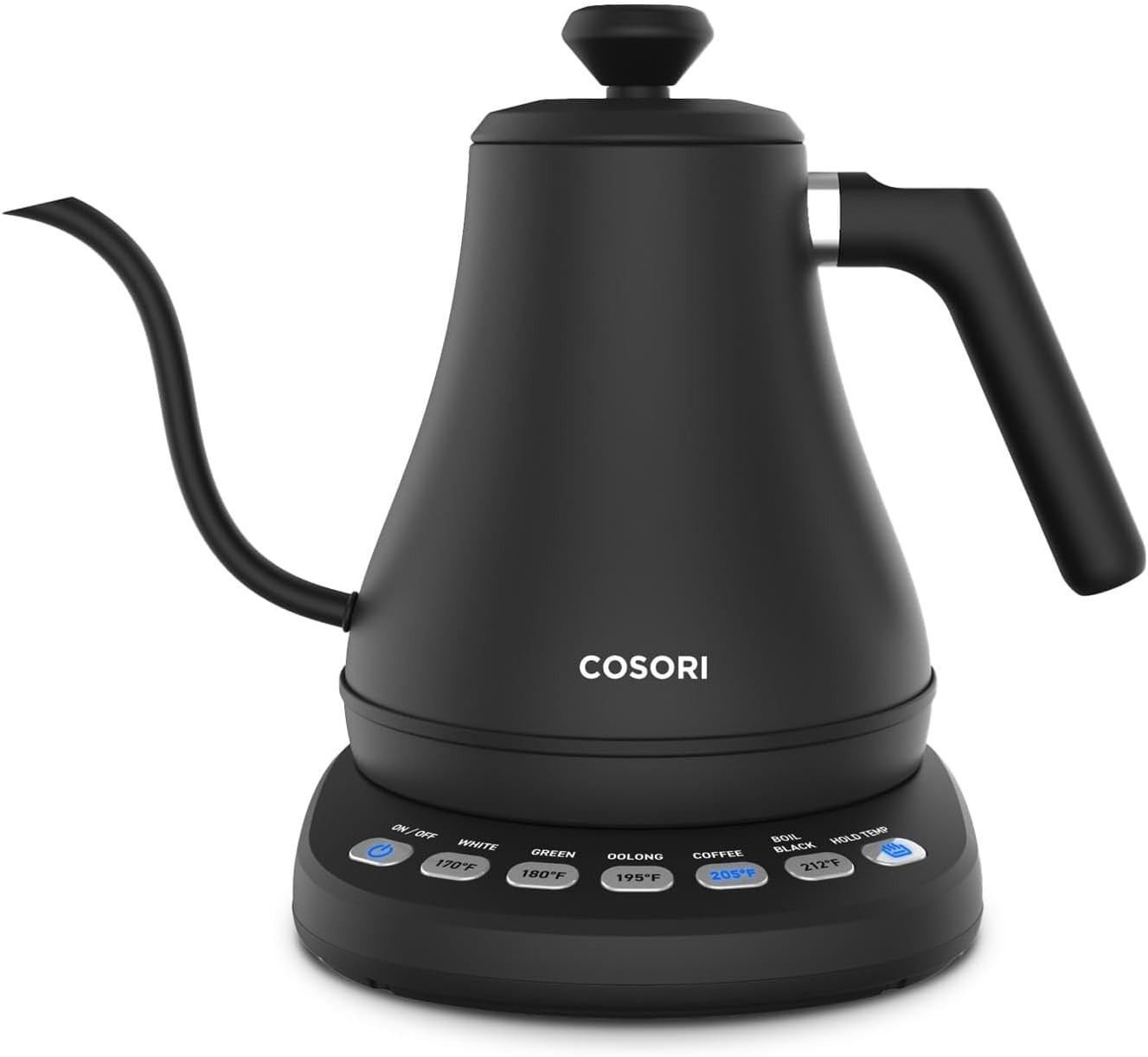 Cosori Gooseneck Electric Kettle with Temperature Control, 0.8L, Black | Amazon (US)
