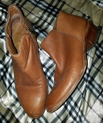 Sam Edelman Petty Chelsea Ankle Boots Deep Brown Saddle Leather Sz 7.5 | eBay US