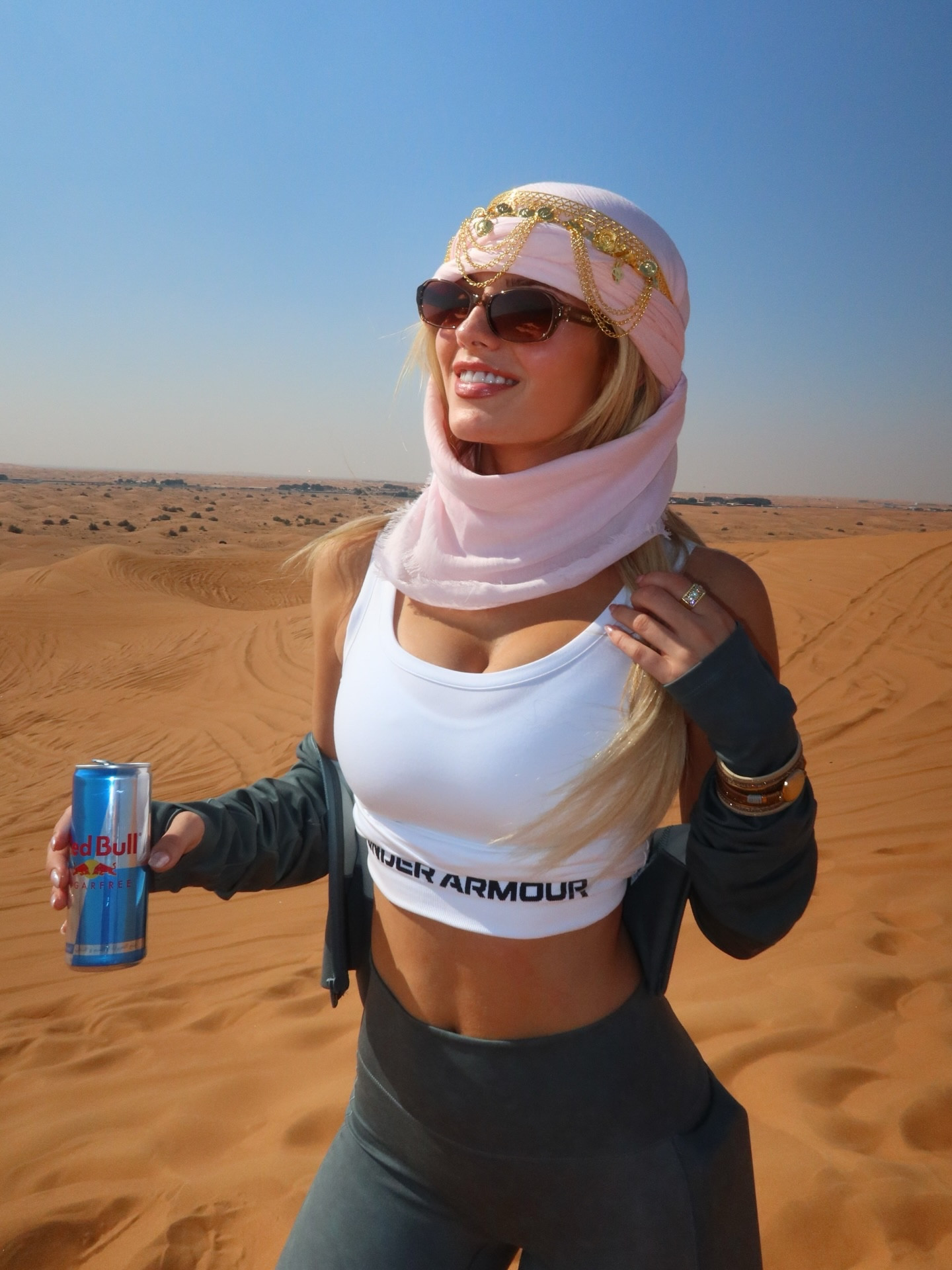 Day in the desert 🐫 Size medium sports bra, size small tank top, and small jacket and leggings. 

#LTKTravel #LTKU #LTKActive