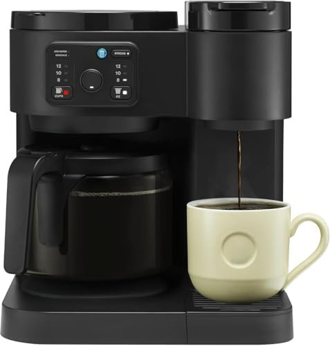 K-Duo Essentials Coffee Maker for Hot and Iced Drinks, Single Serve KCup Pod Brewer and 12 Cup Ca... | Amazon (US)
