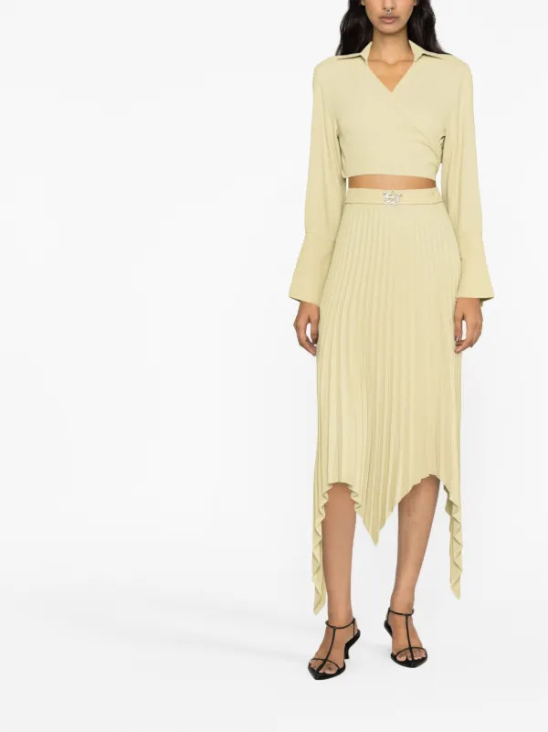 Thebe Magugu Asymmetric Pleated Skirt - Farfetch | Farfetch Global