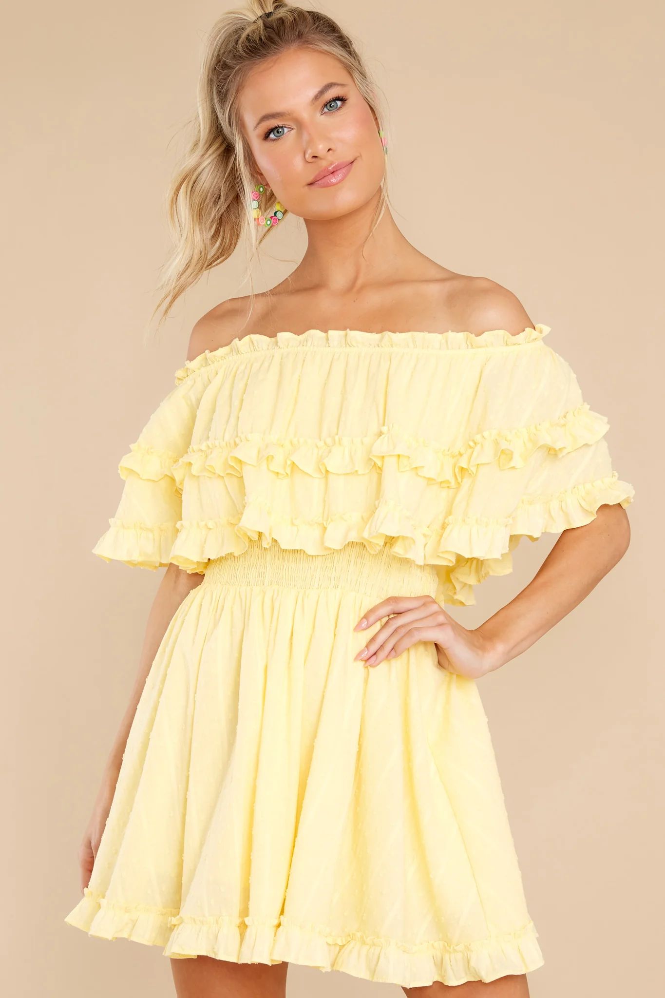 Undeniable Feelings Yellow Dress | Red Dress 