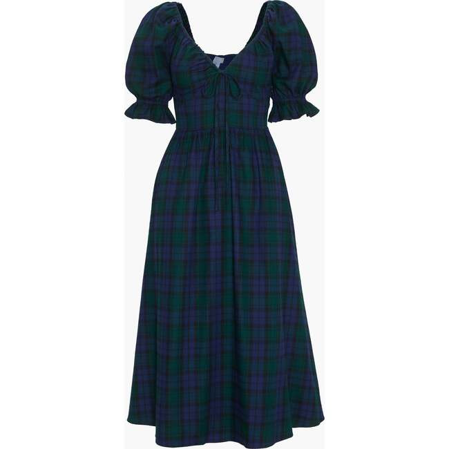 Hill House Home | The Ophelia Dress, Blackwatch Tartan (Blue, Size Small) | Maisonette | Maisonette