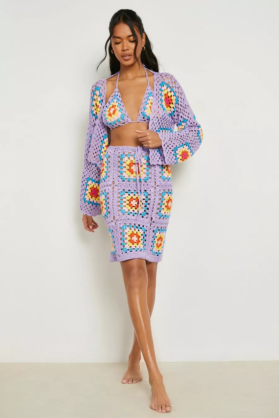 Premium Crochet Mini Skirt | Boohoo.com (US & CA)