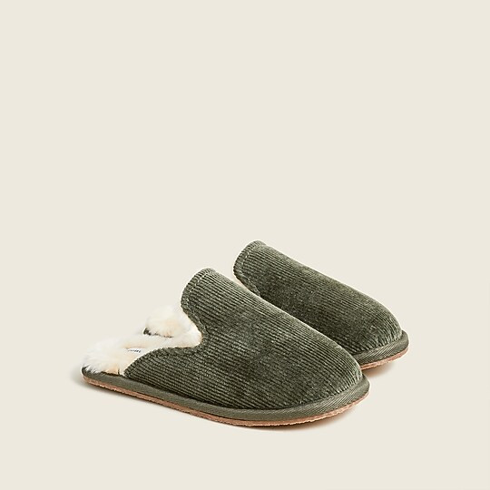 Kids' sherpa-lined scuff slippers | J. Crew US