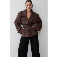 Alden Short Trench Jacket / Chocolate | MESHKI | M | MESHKI US