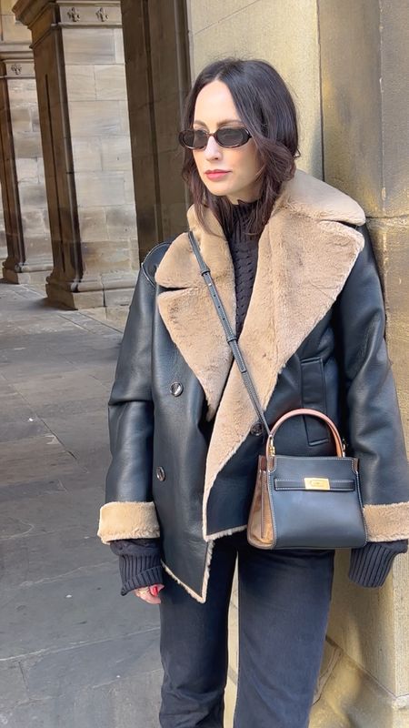 shearling coat, cropped black jeans, sunglasses, cable knit jumper, knee high boots, leather bag, gold jewellery, lipstick, french connection, lancôme, tory burch, my bag, oliver bonas, shoe the bear, toetme, selfridges, astrid & miyu, monica vinader, le specs, net-a-porter, mango, asos, abercrombie & fitch, h&m, vagabond, John Lewis, winter jacket, winter outfit ideas 

*for the tory burch bag use code HANNI for 20% off + free NDD via my bag 

#LTKeurope #LTKCyberWeek #LTKstyletip