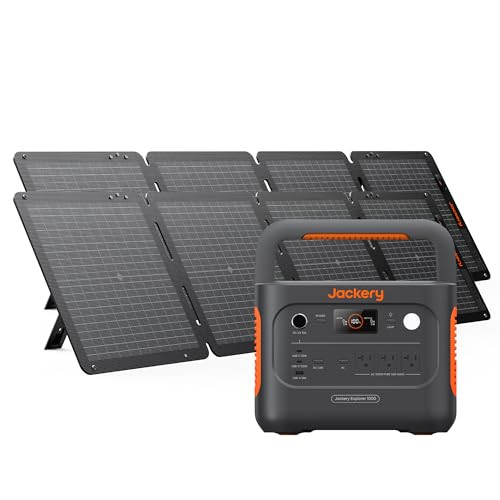 Jackery Solar Generator 1000 v2 with two 100W panels