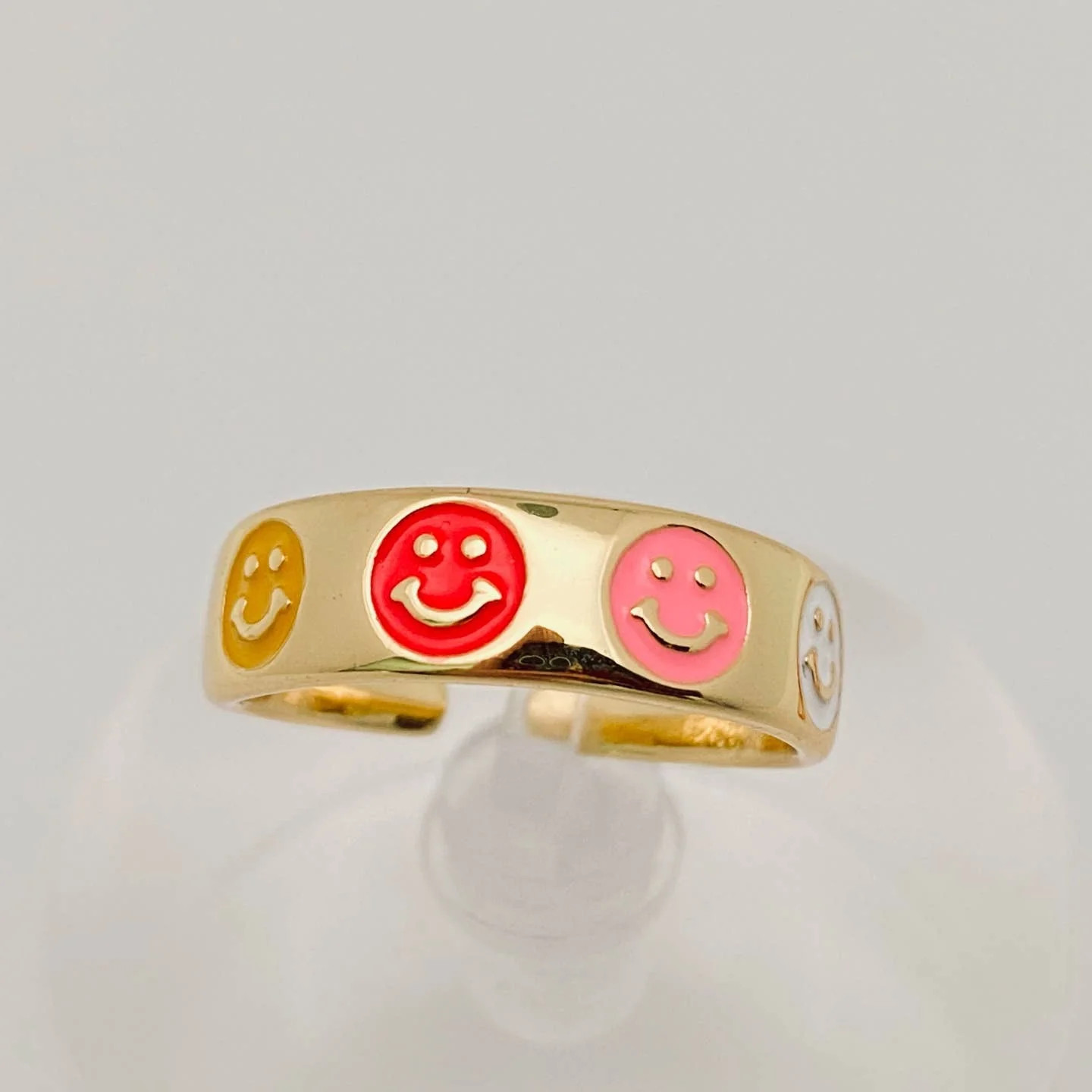RETRO SMILES ADJUSTABLE RING | Harper's Den
