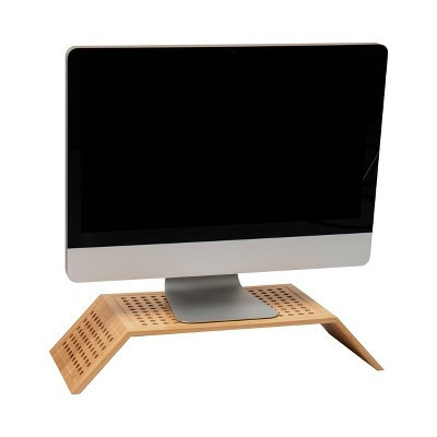 Mind Reader Lattice Collection Foldable Monitor Stand Brown: Desk Organizer & Office Organization Riser | Target
