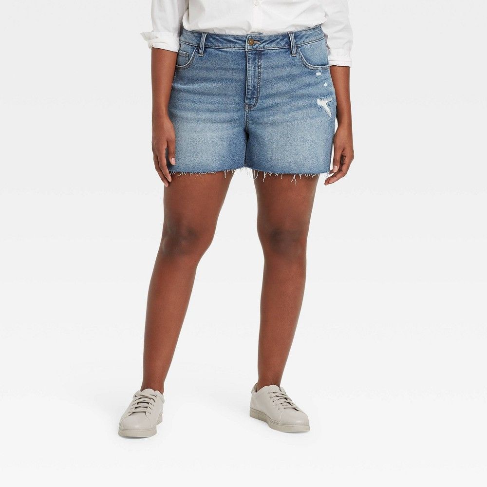 Women's Plus Size Jean Shorts - Ava & Viv™ | Target