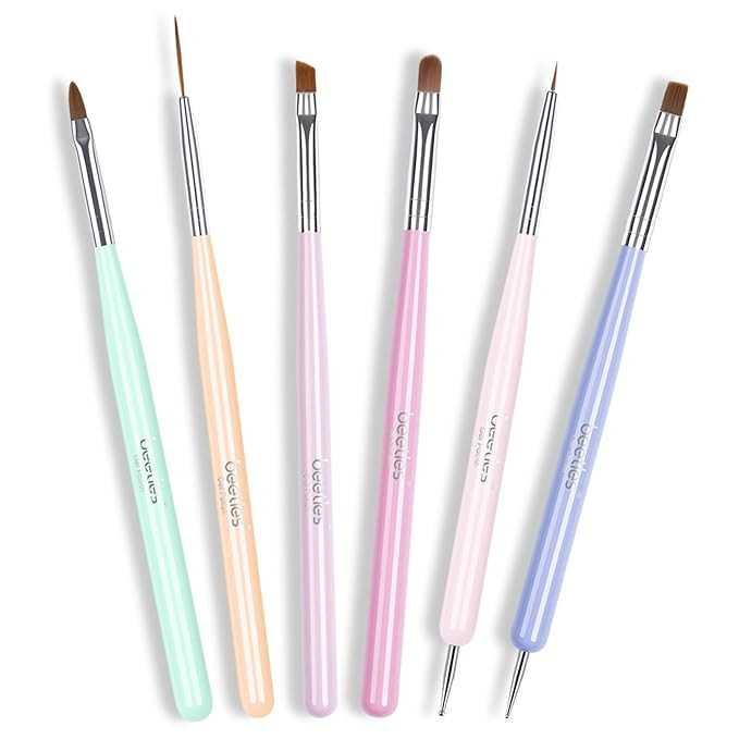 Beetles Nail Art Brushes Set Gel Polish Nail Art Design Pen Painting Tools Fingernail Brush Nail ... | Amazon (US)