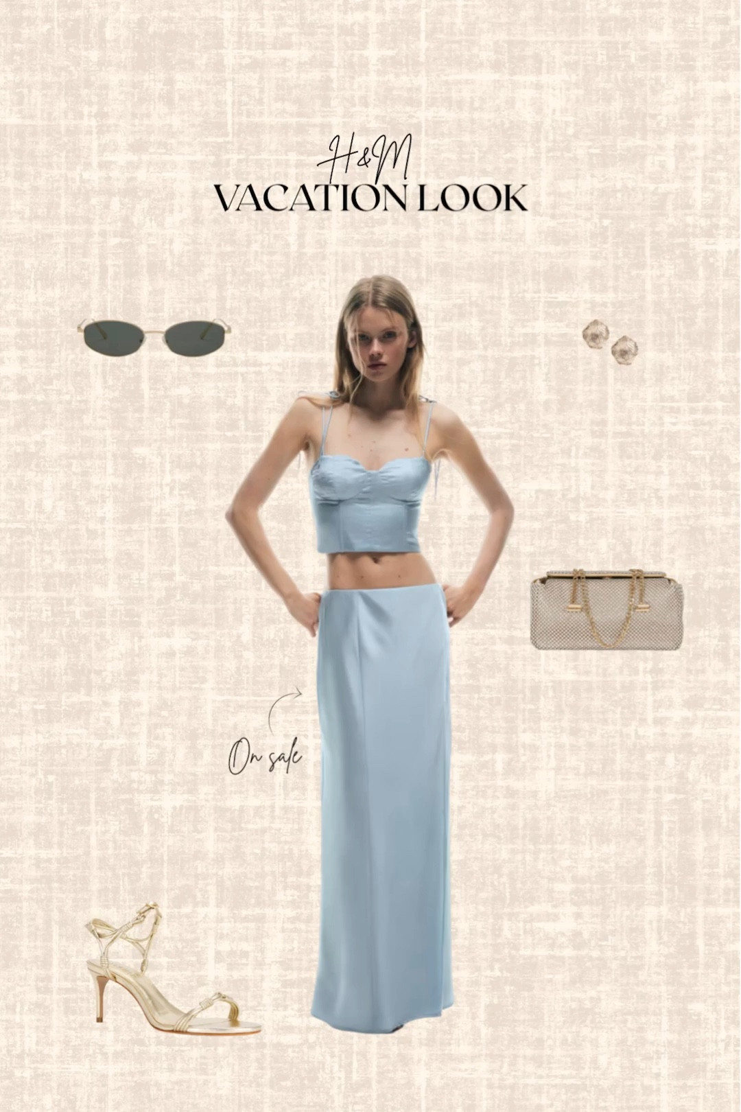 H&M Vacation look! 

Top, skirt, clutch, heels, sunglasses, earrings, sale

#LTKSeasonal #LTKSaleAlert #LTKootd