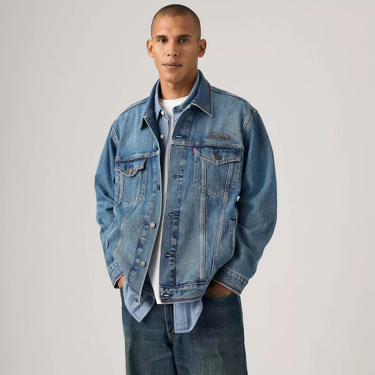 Levi's® Men's Relaxed Fit Trucker Jacket - Mid Day Rodeo | Target