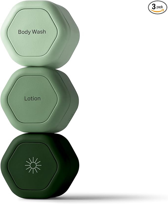 Cadence Travel Containers - Body Care Capsule Set - Magnetic Containers with Lids,Carry On Travel... | Amazon (US)