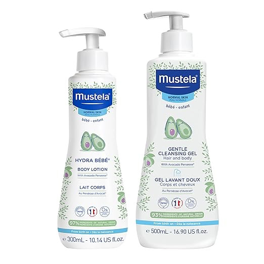 Mustela Baby Bath Time Gift Set - Baby Skin Care Essentials with Natural Avocado - Contains Hydra... | Amazon (US)
