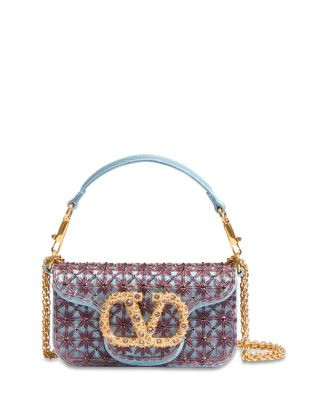 Locò Small Embellished VLogo Moiré Convertible Shoulder Bag | Bloomingdale's (US)