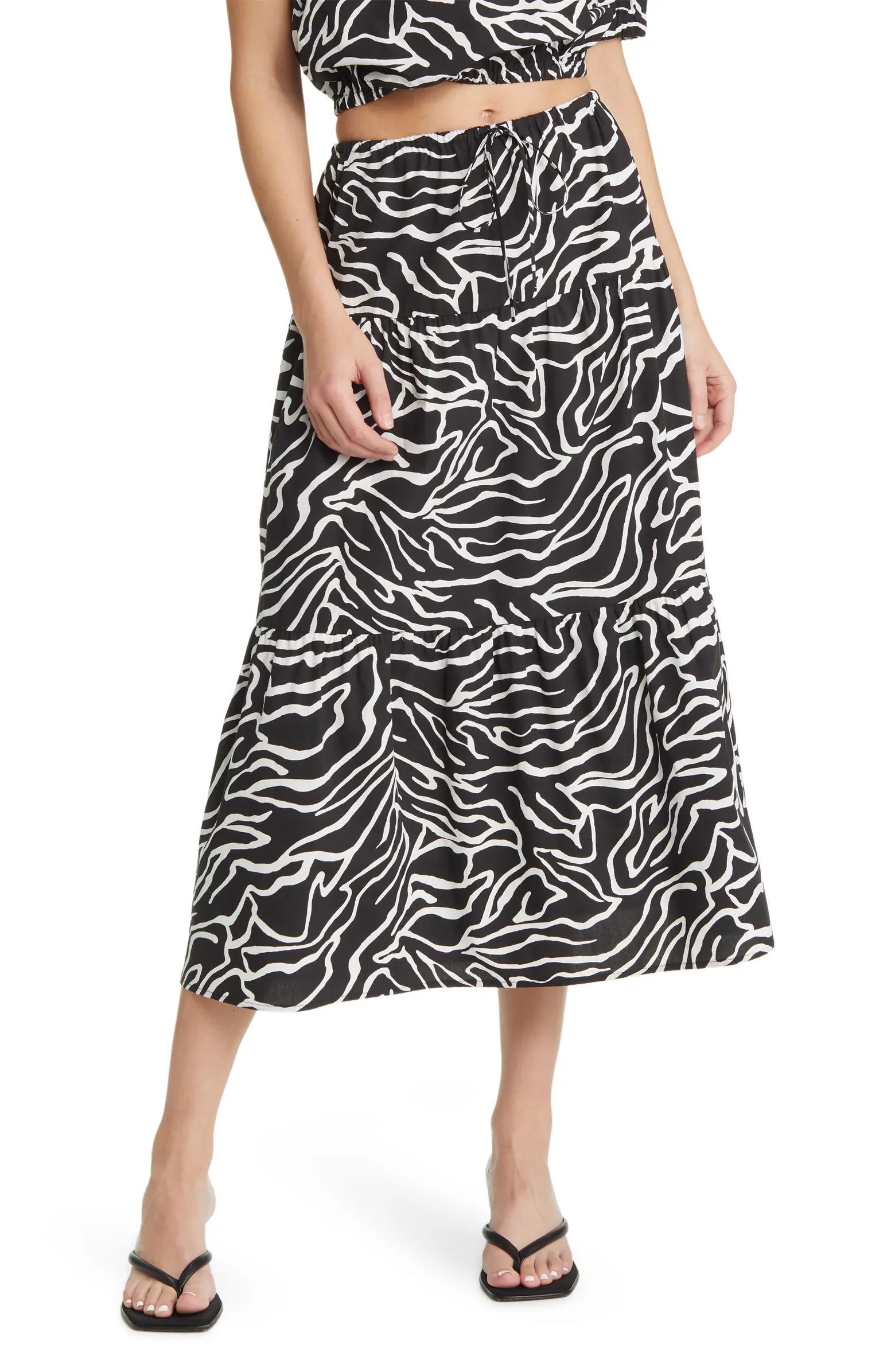 Mary Abstract Print Cotton Blend Skirt | Nordstrom