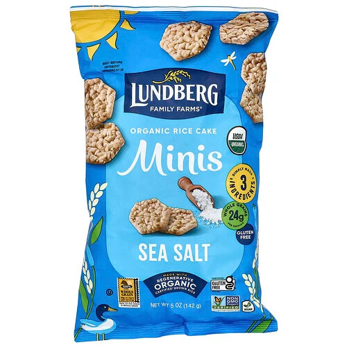 Lundberg, Organic Rice Cake Minis, Sea Salt, 5 oz (142 g) | iHerb